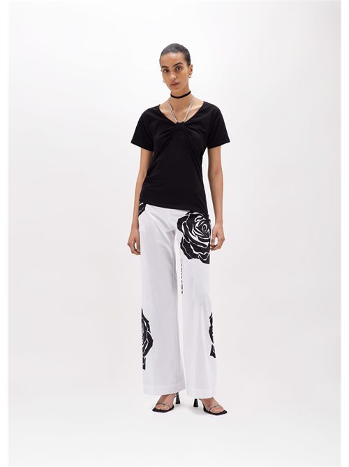 pants woman black white BLUGIRL BLUMARINE | RA5042T2993/M9236